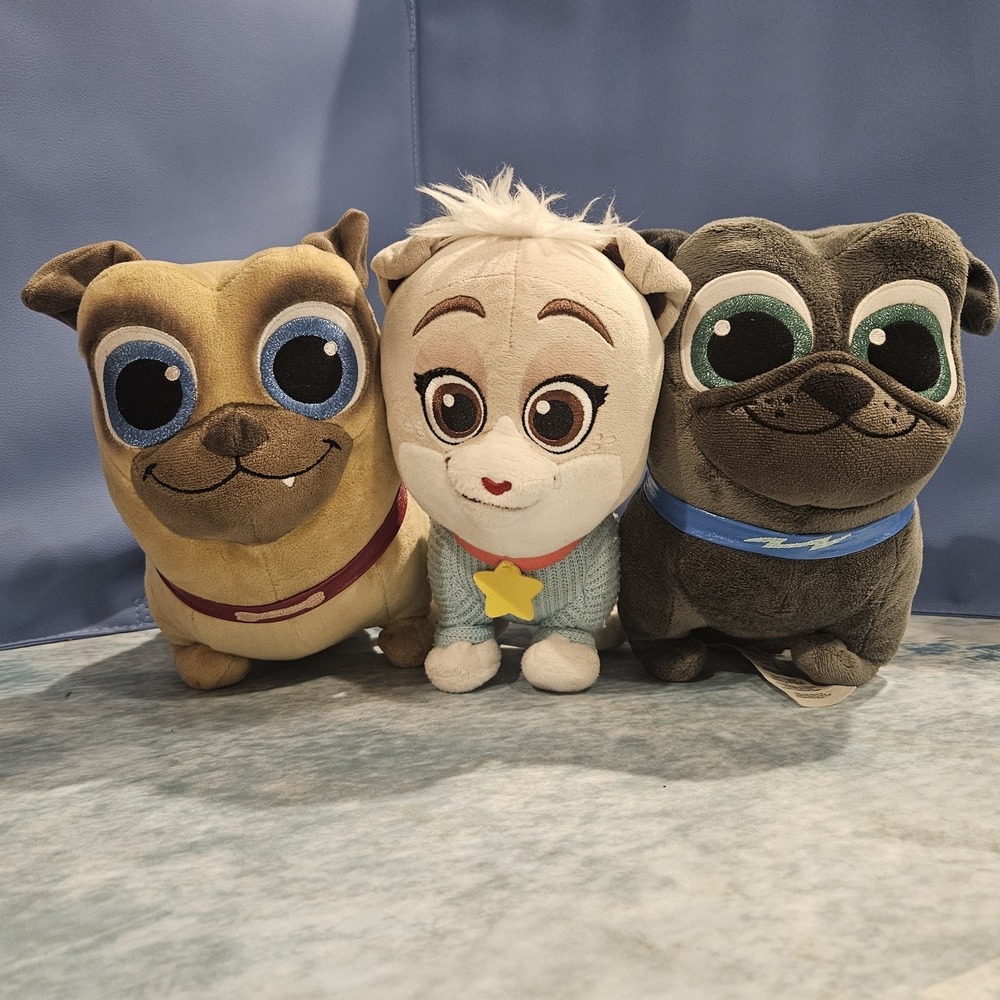 Disney Junior Puppy Dog Pals Bingo Rolly Kira Plush Bundle Stuffed Animals